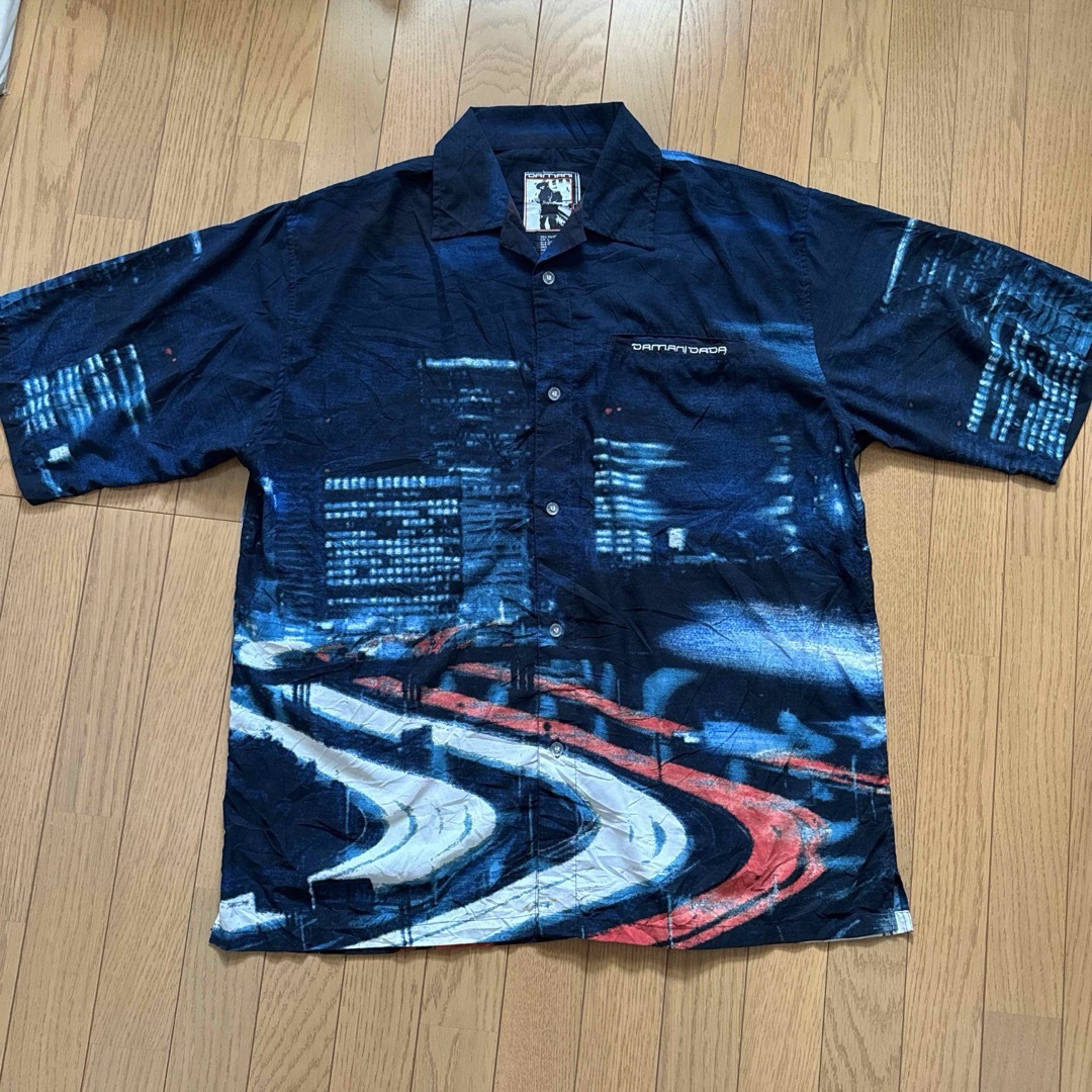 DADA(ダダ)のDAMANI  DADA  半袖シャツ　Lサイズ　XL 相当　90s  レア メンズのトップス(シャツ)の商品写真