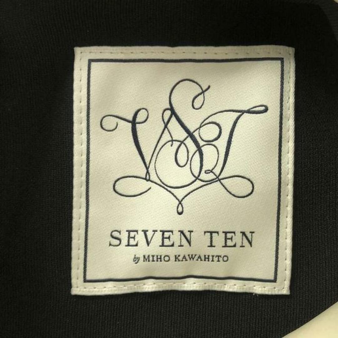 【美品】  SEVEN TEN by MIHO KAWAHITO / セブンテンバイミホカワヒト | 2023AW | フロントタックボウタイワンピース | M | ブラック/アイボリー | レディース レディースのワンピース(ロングワンピース/マキシワンピース)の商品写真