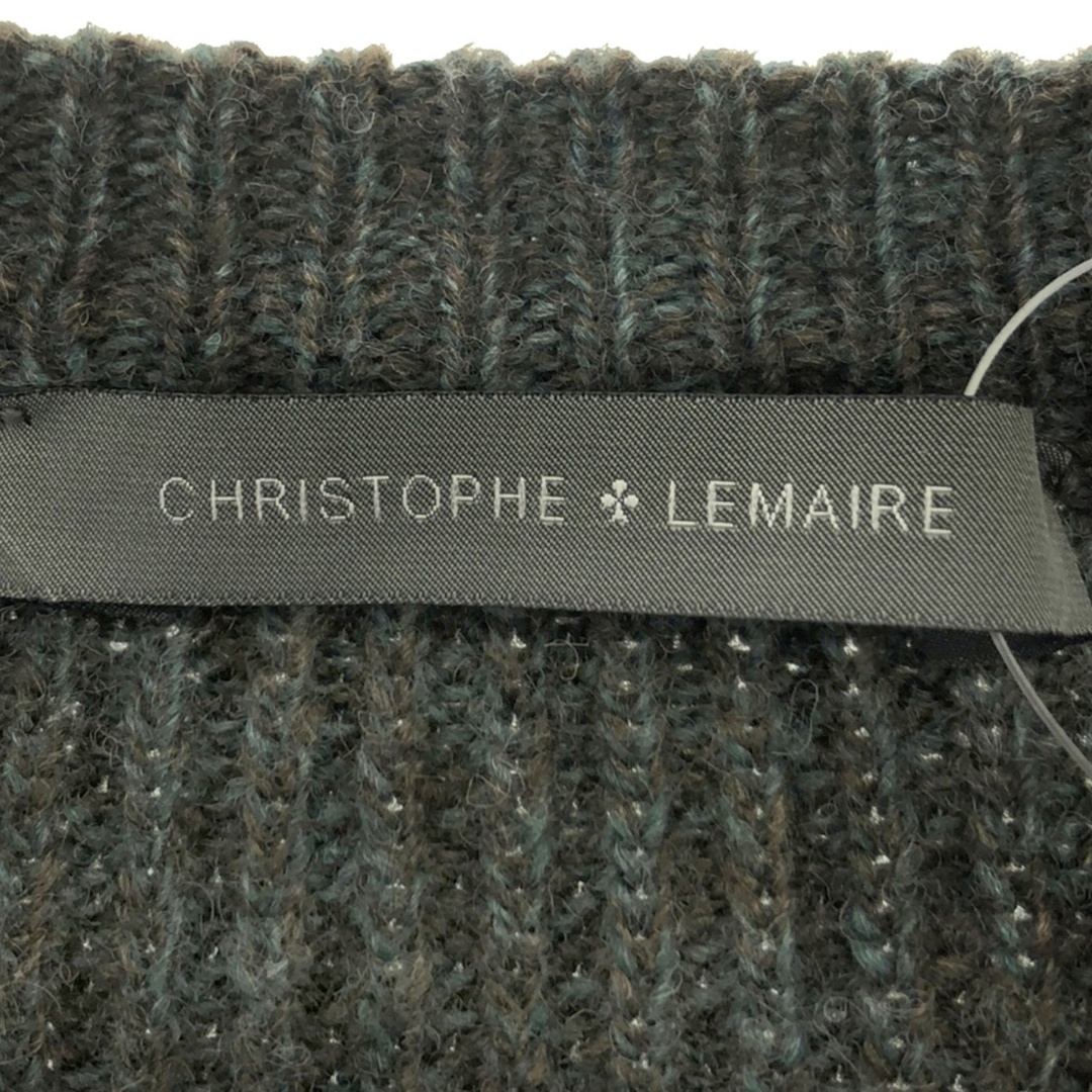 CHRISTOPHE LEMAIRE(クリストフルメール)のCHRISTOPHE LEMAIRE クリストフルメール ヤクウールローゲージニットセーター  チャコール M メンズのトップス(ニット/セーター)の商品写真