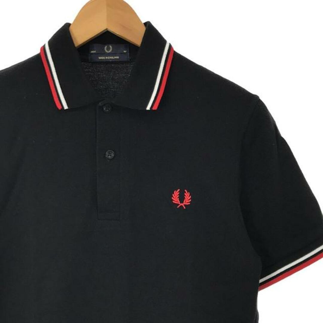 FRED PERRY(フレッドペリー)のFRED PERRY / フレッドペリー | 鹿の子 ポロシャツ | 36 | ブラック | メンズ メンズのトップス(Tシャツ/カットソー(半袖/袖なし))の商品写真