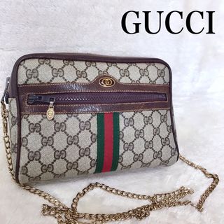 グッチ(Gucci)の希少 オールドグッチ シェリーライン チェーン ショルダーバッグ カメラバッグ(ショルダーバッグ)