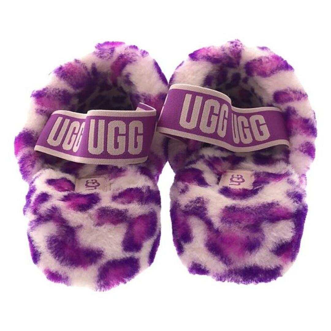 UGG(アグ)の【美品】  UGG / アグ | FLUFF YEAH SLIDE LEOPARD サンダル | 25 | パープル | レディース レディースの靴/シューズ(サンダル)の商品写真