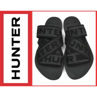 新品 HUNTER  ハンター ロゴ エラスティック クロスオーバー スライド