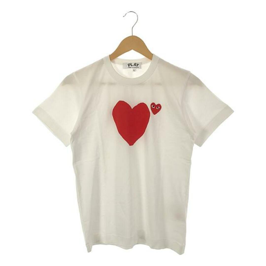 【美品】  PLAY COMME des GARCONS / プレイコムデギャルソン | PLAY T-SHIRT WITH RED HEART Tシャツ | L | ホワイト/レッド | レディース レディースのトップス(Tシャツ(半袖/袖なし))の商品写真