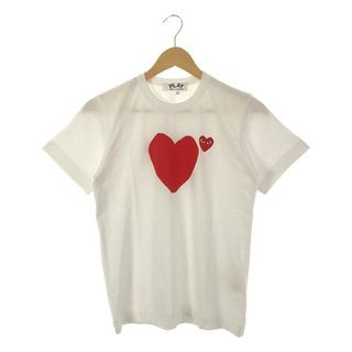 【美品】  PLAY COMME des GARCONS / プレイコムデギャルソン | PLAY T-SHIRT WITH RED HEART Tシャツ | L | ホワイト/レッド | レディース(Tシャツ(半袖/袖なし))