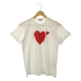 【美品】  PLAY COMME des GARCONS / プレイコムデギャルソン | PLAY T-SHIRT WITH RED HEART Tシャツ | L | ホワイト/レッド | レディース(Tシャツ(半袖/袖なし))