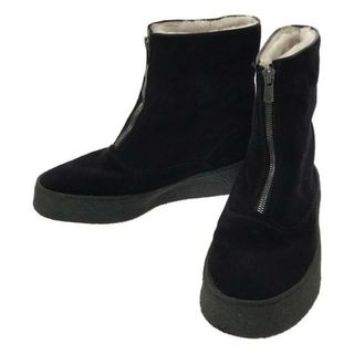 サンダース(SANDERS)の【美品】  SANDERS / サンダース | Curling Boot / カーリング スエード レザー ムートンブーツ | 6 1/2 | ブラック | メンズ(ブーツ)