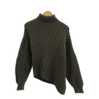 ロク(6 (ROKU))の6(ROKU) / ロク | WOOL CASHMERE CABLE TURTLE NECK ニット | F | グリーン | レディース(ニット/セーター)