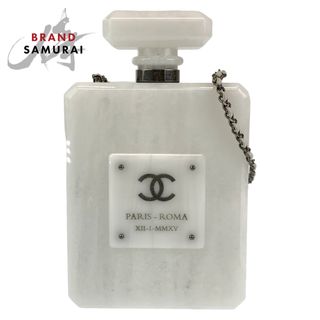 シャネル(CHANEL)の美品 CHANEL シャネル Pre-Owned 2016Paris-Roma N°5 Parfume Bottle ミニバッグ ホワイト オフホワイト シルバー金具 プラスチック /ステンレススチール ボトルバッグ チェーンショルダー レディース 404485 【中古】(ショルダーバッグ)