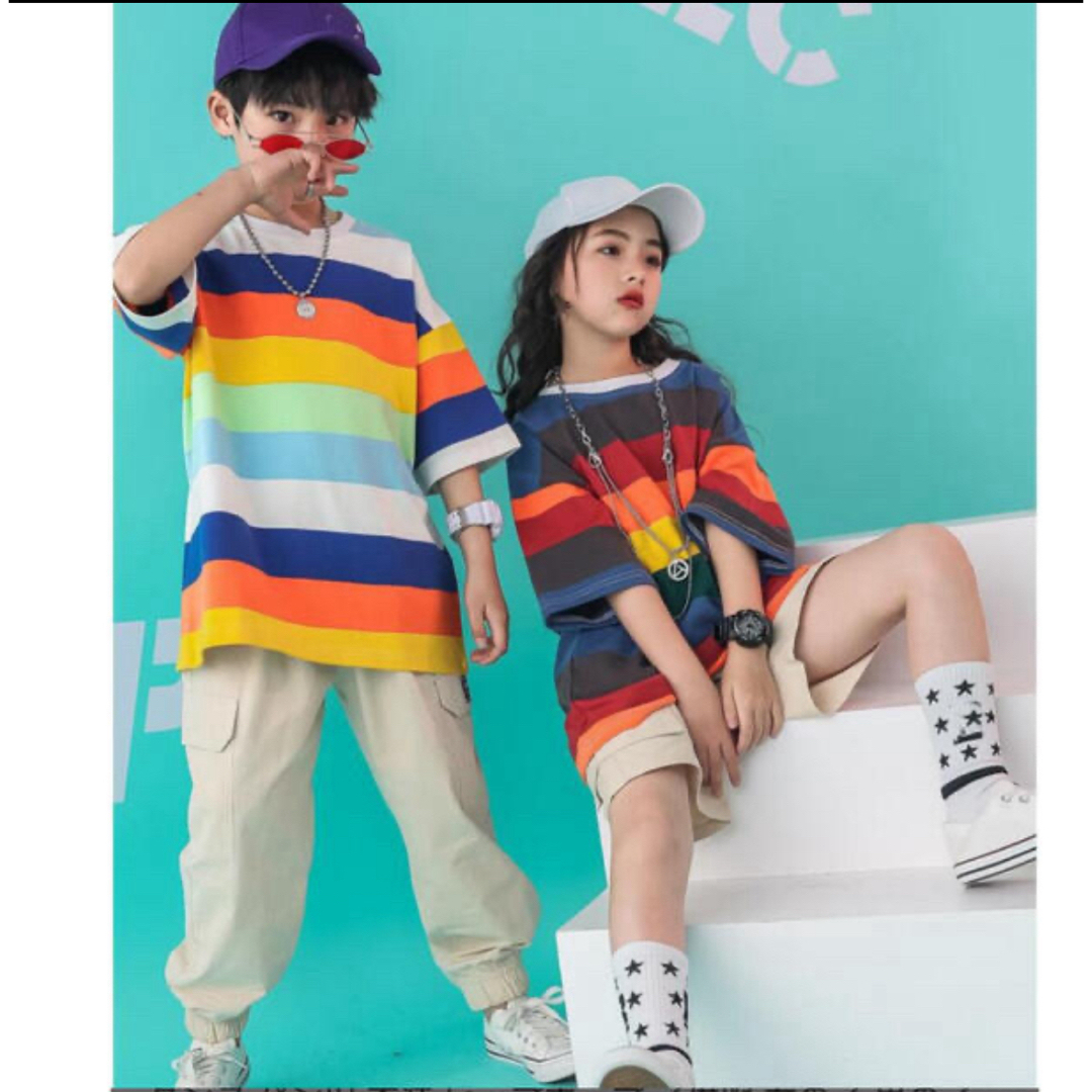 【キッズ】ダンス衣装 ヒップホップTシャツ キッズ/ベビー/マタニティのキッズ服男の子用(90cm~)(Tシャツ/カットソー)の商品写真