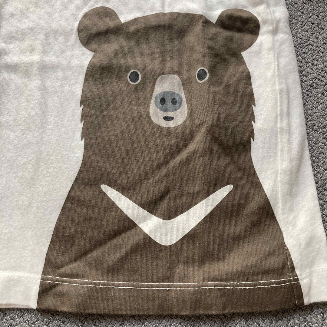 MUJI (無印良品)(ムジルシリョウヒン)の無印良品どうぶつTシャツ100くま キッズ/ベビー/マタニティのキッズ服男の子用(90cm~)(Tシャツ/カットソー)の商品写真