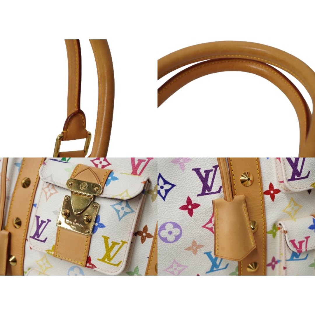 LOUIS VUITTON(ルイヴィトン)の極美品 LOUIS VUITTON ルイヴィトン 村上隆 ボストンバッグ キーポル45 M92641 モノグラムマルチ ホワイト ゴールド金具 中古 62388 レディースのバッグ(ボストンバッグ)の商品写真