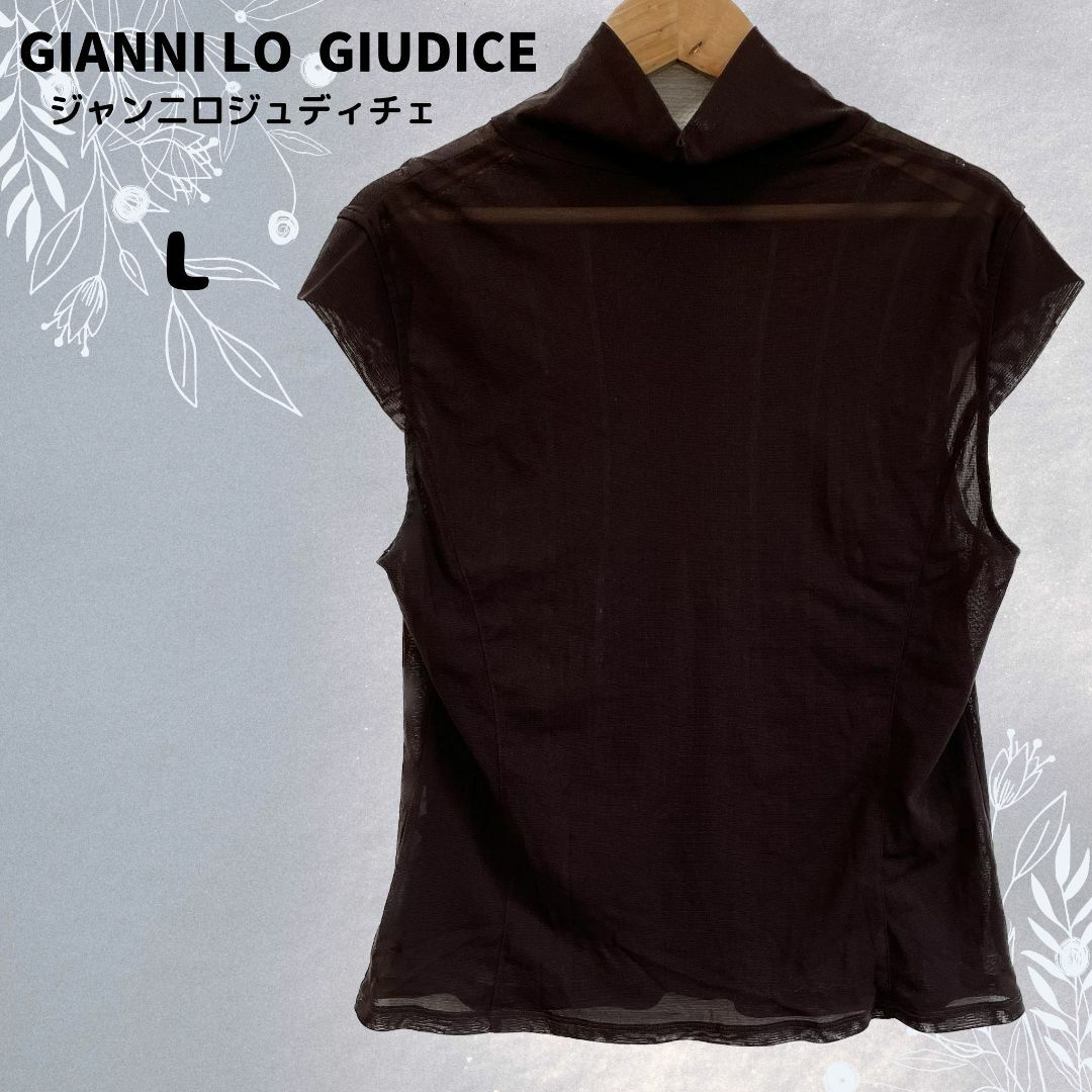 GIANNI LO GIUDICE(ジャンニロジュディチェ)の美品★GIANNI LO GIUDICE 日本製 ブラウス フレンチスリーブ レディースのトップス(シャツ/ブラウス(半袖/袖なし))の商品写真