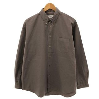 マーカ(marka)のmarka / マーカ | POLO COLLAR SHIRT ORGANIC COTTON BROAD オーガニックコットンブロード ボタンダウンシャツ | 1 | ブラウン | メンズ(Tシャツ/カットソー(七分/長袖))