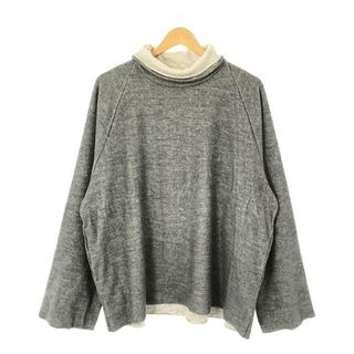 サンシー(SUNSEA)のSUNSEA / サンシー | マイクロパイル ロールネックプルオーバー カットソー | 3 | グレー | メンズ(Tシャツ/カットソー(七分/長袖))