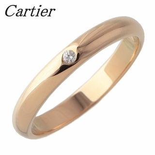 カルティエ(Cartier)のカルティエ ダイヤ リング 1895 ウェディング 1PD #46 幅2.5mm 750YG 新品仕上げ済Cartier【16683】(リング(指輪))