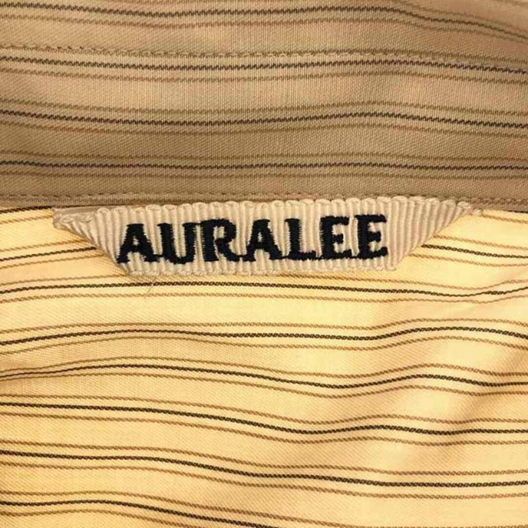 AURALEE(オーラリー)のAURALEE / オーラリー | WASHED FINX TWILL BIG SHIRTS ウォッシュドフィンクスツイル ビッグシャツ | 3 | アイボリーストライプ | メンズ メンズのトップス(Tシャツ/カットソー(七分/長袖))の商品写真