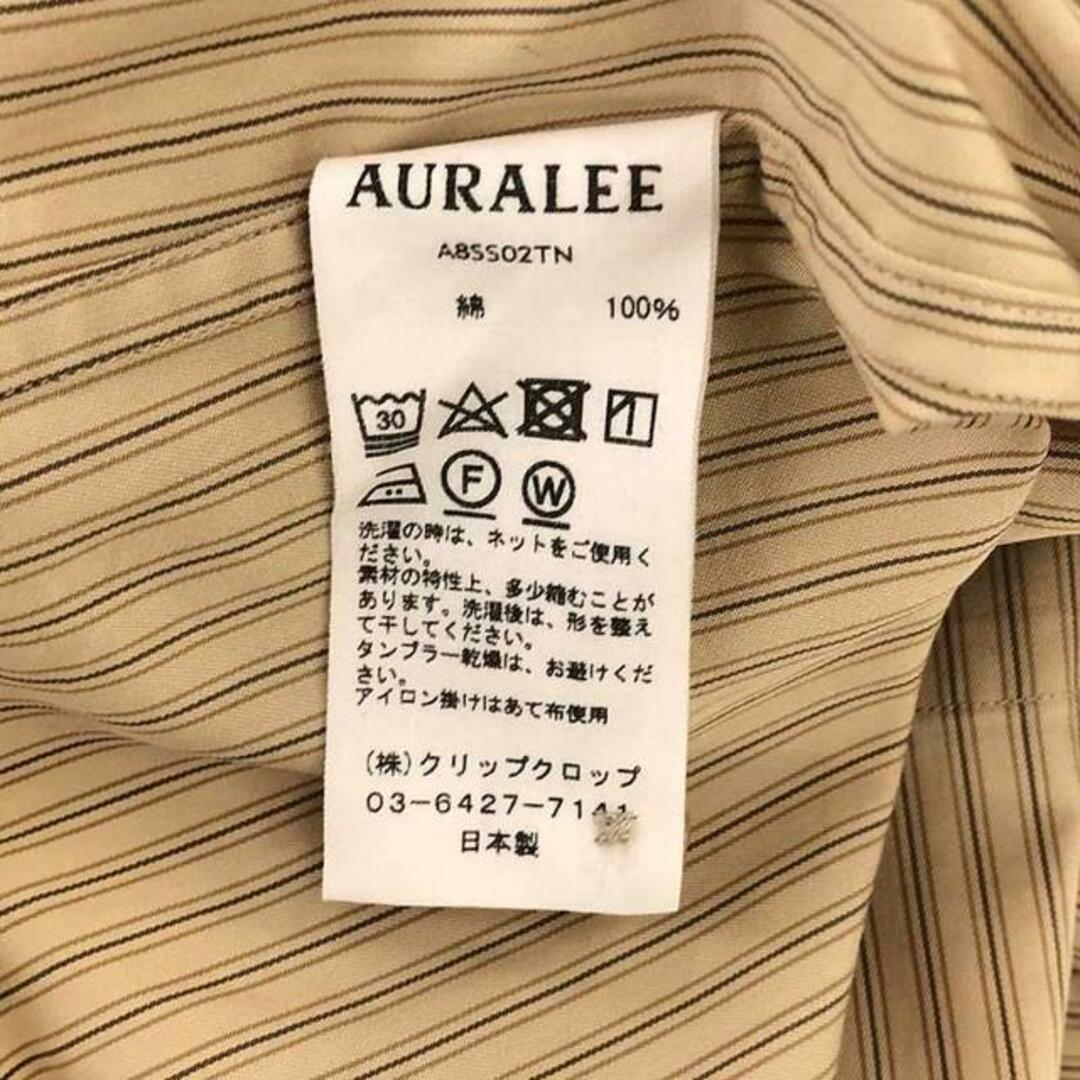 AURALEE(オーラリー)のAURALEE / オーラリー | WASHED FINX TWILL BIG SHIRTS ウォッシュドフィンクスツイル ビッグシャツ | 3 | アイボリーストライプ | メンズ メンズのトップス(Tシャツ/カットソー(七分/長袖))の商品写真