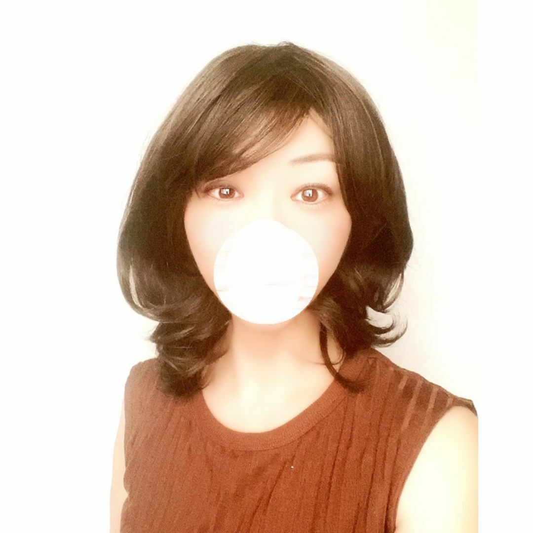 銀座サロン KAZUE WIG キューティーミディアム マロンブラウンの 銀座サロン KAZUE WIG キューティーミディアム マロンブラウンの