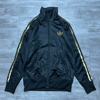 アディダス(adidas)の黒×金 adidas アディダス トラックジャケット ジャージ 上(ジャージ)