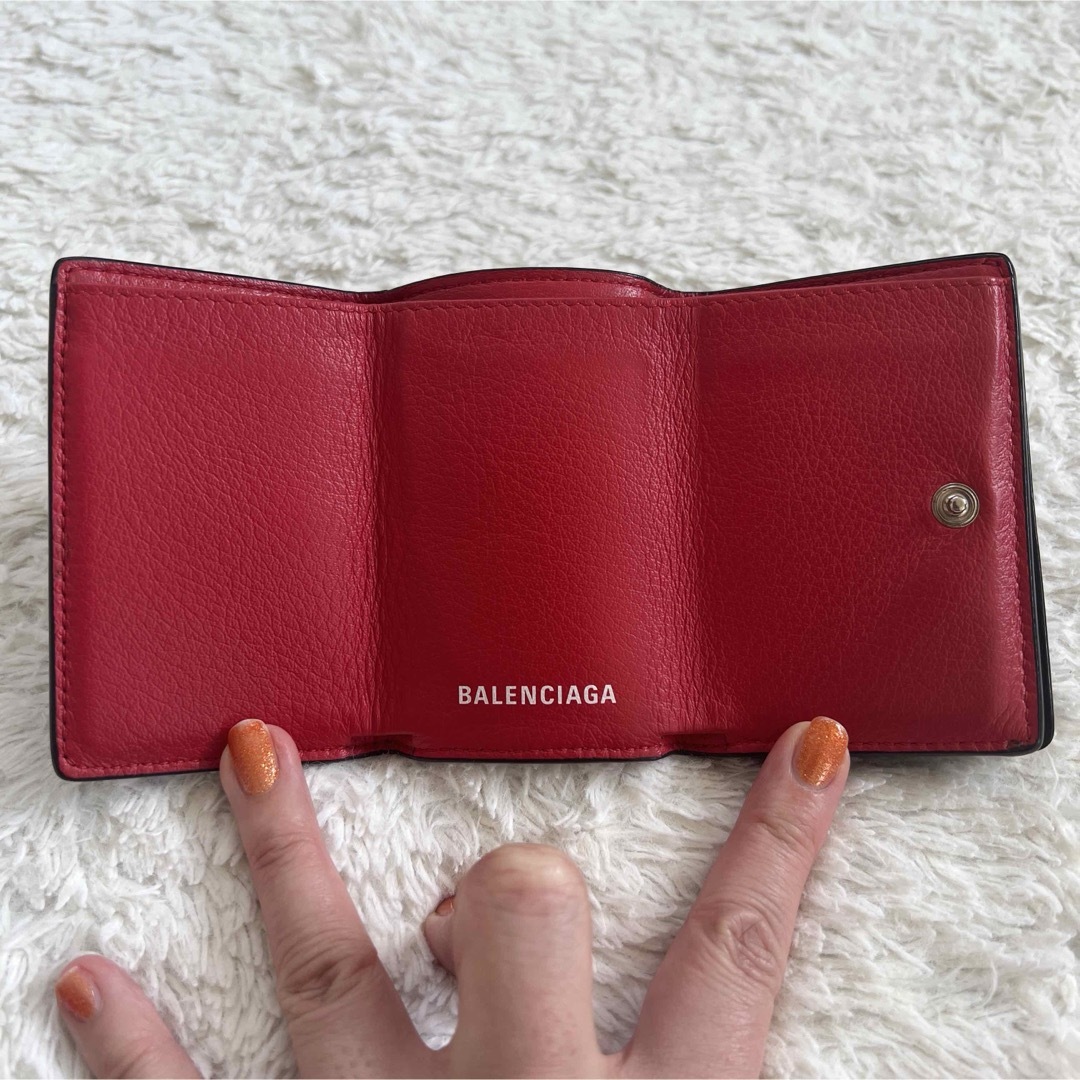 Balenciaga(バレンシアガ)の綺麗！BALENCIAGA バレンシアガ CASHウォレット 三つ折り財布　黒 レディースのファッション小物(財布)の商品写真