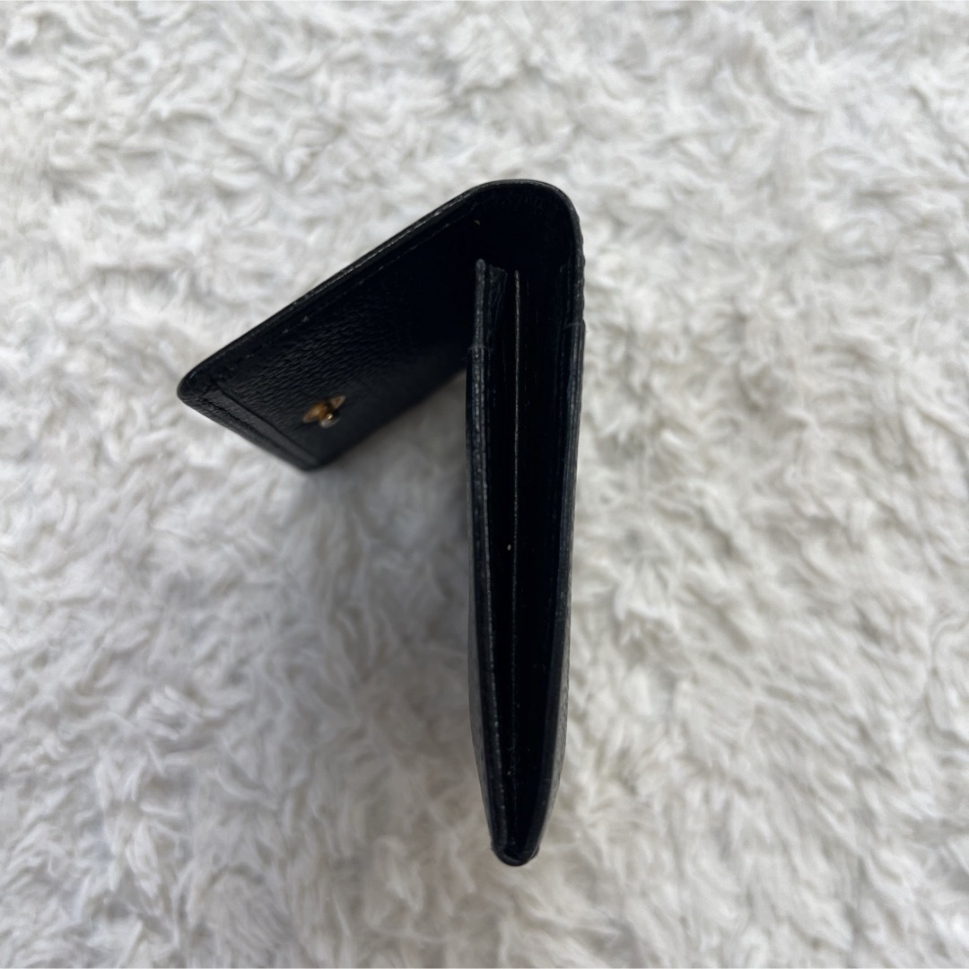 Yves Saint Laurent(イヴサンローラン)のヴィンテージ イヴサンローラン　 コインケース　 小銭入れ　 スクエア型　 黒 レディースのファッション小物(コインケース)の商品写真