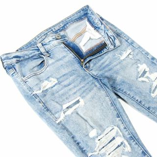 アメリカンイーグル(American Eagle)のアメリカンイーグル▼ジェギング▼クラッシュ加工▼US6SHORT▼W約76cm(デニム/ジーンズ)