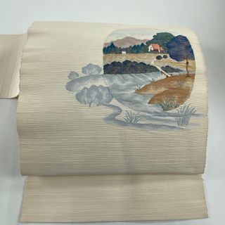 名古屋帯 美品 秀品 正絹 【中古】(帯)