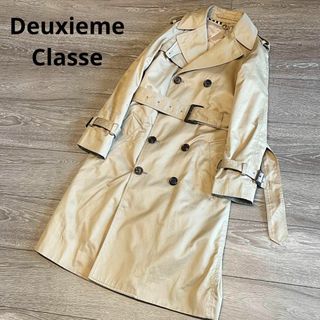 ドゥーズィエムクラス(DEUXIEME CLASSE)のドゥーズィエムクラス　トレンチコート　ベージュ　32サイズ　ベルト付き　ライナー(トレンチコート)