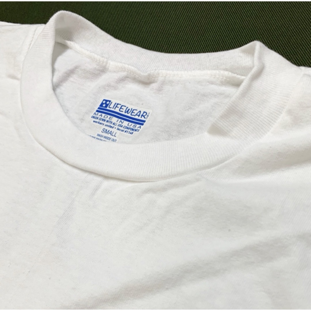 ライフウェア　白t   LIFEWEAR   M   made in USA メンズのトップス(Tシャツ/カットソー(半袖/袖なし))の商品写真