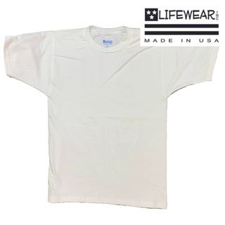 ライフウェア　白t   LIFEWEAR   M   made in USA(Tシャツ/カットソー(半袖/袖なし))