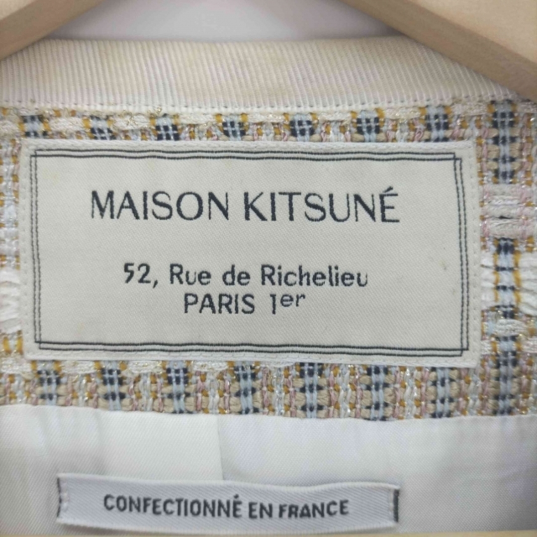 MAISON KITSUNE'(メゾンキツネ)のmaison kitsune(メゾンキツネ) ツイード ノーカラージャケット レディースのジャケット/アウター(その他)の商品写真