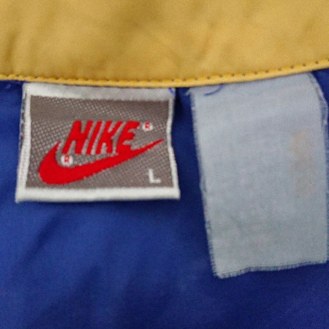 NIKE(ナイキ)のヴィンテージ 90s ナイキ 刺繍 ロゴ 切り替え ジップアップ ジャケット メンズのジャケット/アウター(ナイロンジャケット)の商品写真