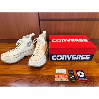 コンバース(CONVERSE)のコンバース☆トレックウェーブ☆限定カラー☆ホワイト×グレー☆24.5㎝☆5.5(スニーカー)