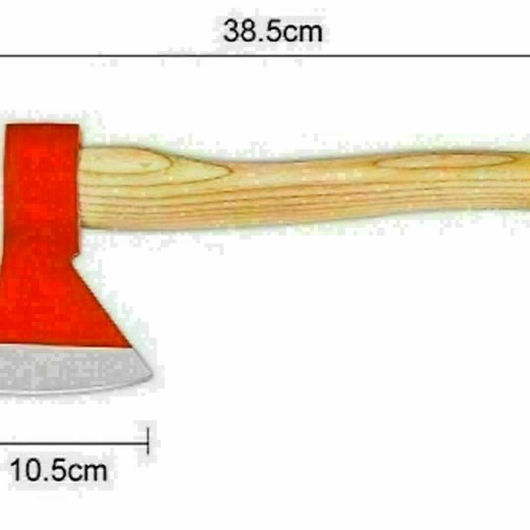 送料無料　斧 おの　キャンプ 薪割り 手斧 小型薪割り斧 釣り 39cm (赤) スポーツ/アウトドアのアウトドア(ストーブ/コンロ)の商品写真