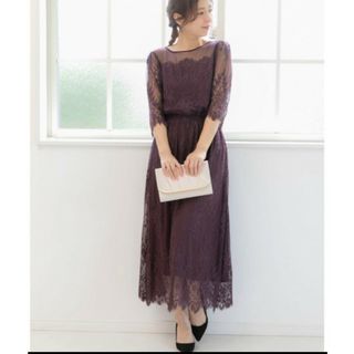 PREFERIR - PREFERIR　Lサイズ　レース ロングワンピース パーティードレス 結婚式