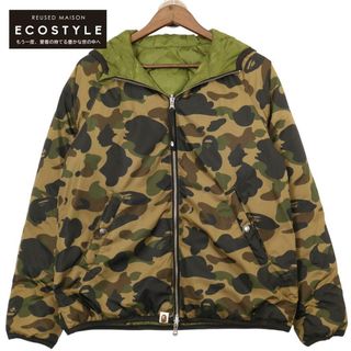 アベイシングエイプ(A BATHING APE)のアベイシングエイプ 001HJ0701031X カーキ×カモフラ リバーシブル ダウンジャケット M(その他)