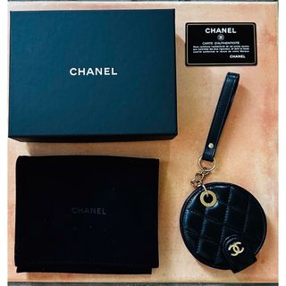 シャネル(CHANEL)のCHANEL シャネル　マトラッセ ネームタグ バッグチャーム ブラック 黒 (キーホルダー)