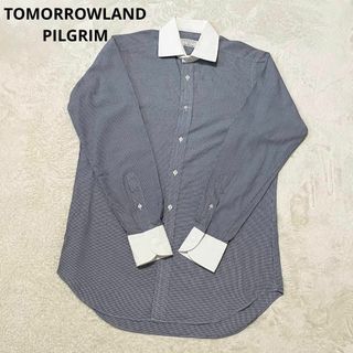 トゥモローランド(TOMORROWLAND)のトゥモローランド　ピルグリム　千鳥格子柄　クレリックシャツ　白襟　ワイシャツ(Tシャツ/カットソー(七分/長袖))