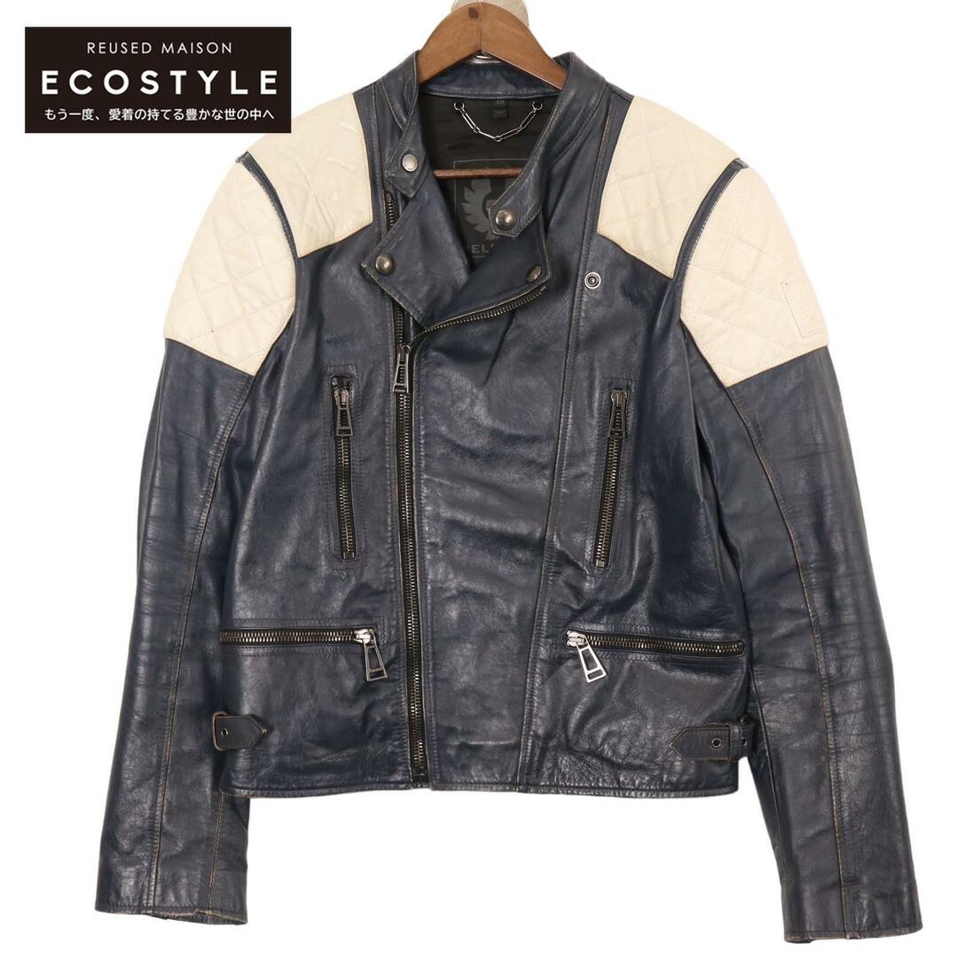 BELSTAFF(ベルスタッフ)のベルスタッフ Greensted ユーズド加工 パデット レザージャケット 48 メンズのジャケット/アウター(その他)の商品写真