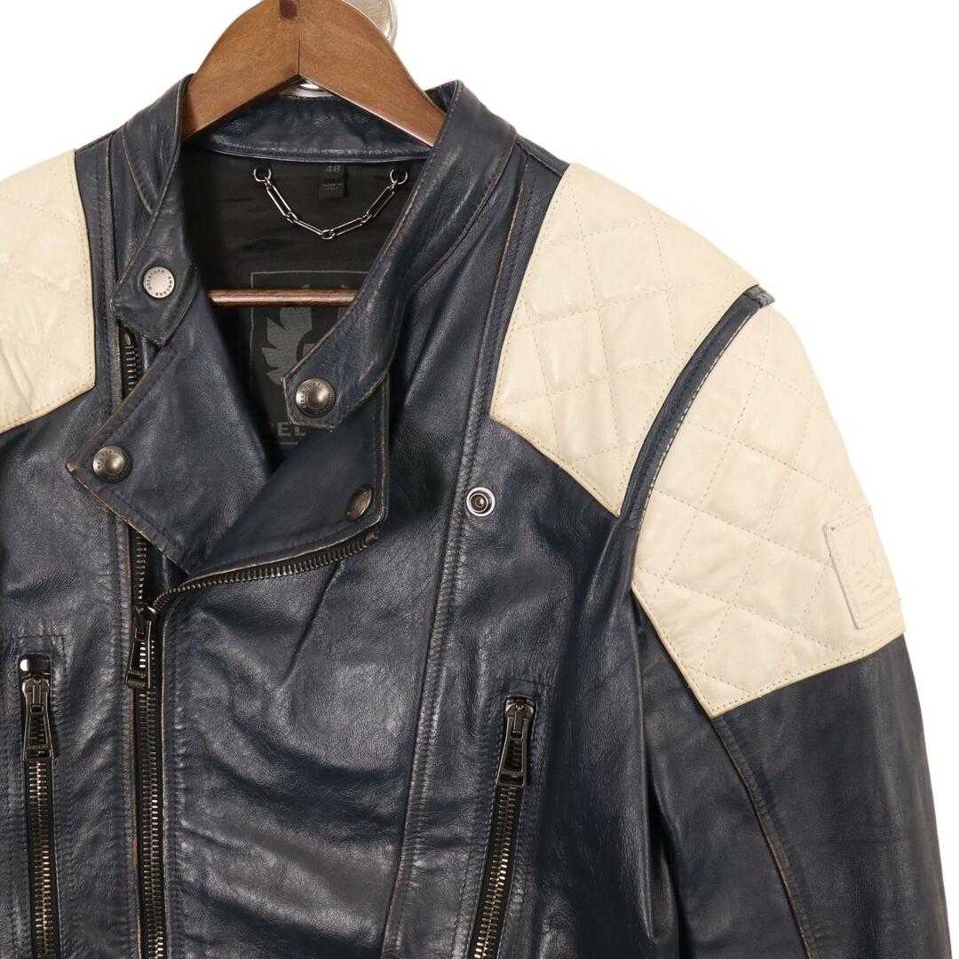 BELSTAFF(ベルスタッフ)のベルスタッフ Greensted ユーズド加工 パデット レザージャケット 48 メンズのジャケット/アウター(その他)の商品写真