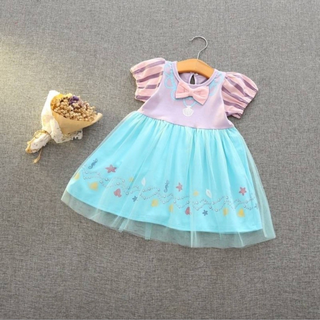 マーメード ワンピース ドレス 90cm  アリエル プリンセス コスプレ キッズ/ベビー/マタニティのキッズ服女の子用(90cm~)(ワンピース)の商品写真