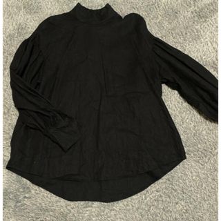 ザラ(ZARA)のZARA ハイネックリネンボリュームスリーブトップス(シャツ/ブラウス(長袖/七分))