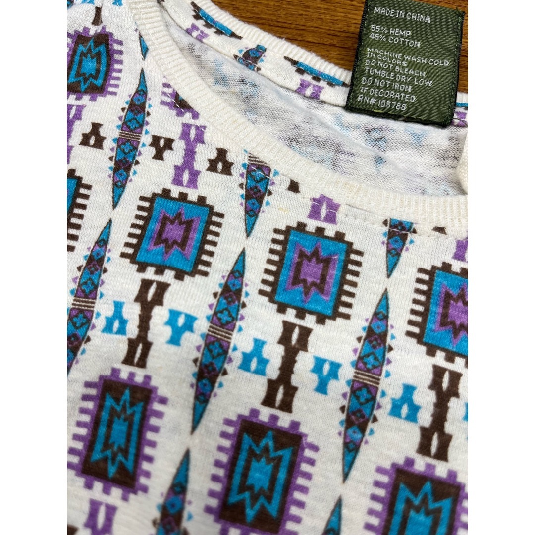 PHATEE(ファッティー)のK787 Phatee 柄 トップス ネイティブ柄 メンズのトップス(Tシャツ/カットソー(半袖/袖なし))の商品写真
