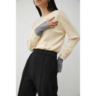 AZUL BY MOUSSY〜カラーカフブロックニットトップス　M 新品未使用