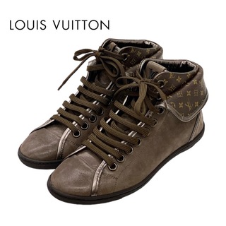 LOUIS VUITTON - ルイヴィトン LOUIS VUITTON モノグラム スニーカー 靴 シューズ レザー ブラウン ハイカットスニーカー