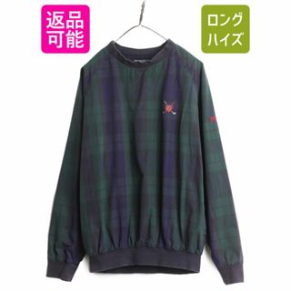 ラルフローレン(Ralph Lauren)の90s 初期 ポロ ゴルフ チェック コットン ジャケット メンズ S / POLO GOLF プルオーバー ブルゾン ウインドブレーカー メッシュ ライナー(ブルゾン)