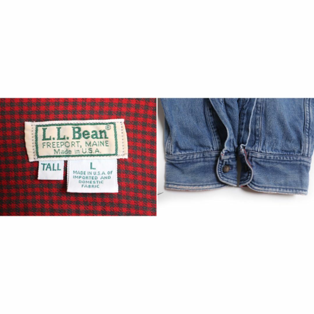 最安 L.L.Bean - 80s USA製 エルエルビーン 長袖 デニム シャツ 男性用