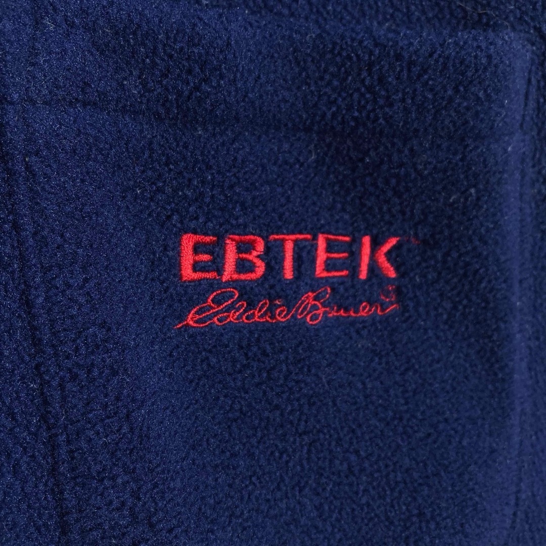 Eddie Bauer(エディーバウアー)の【希少】90s EBTEK フリースシャツジャケット  ネイビー XXL 長袖 メンズのトップス(シャツ)の商品写真