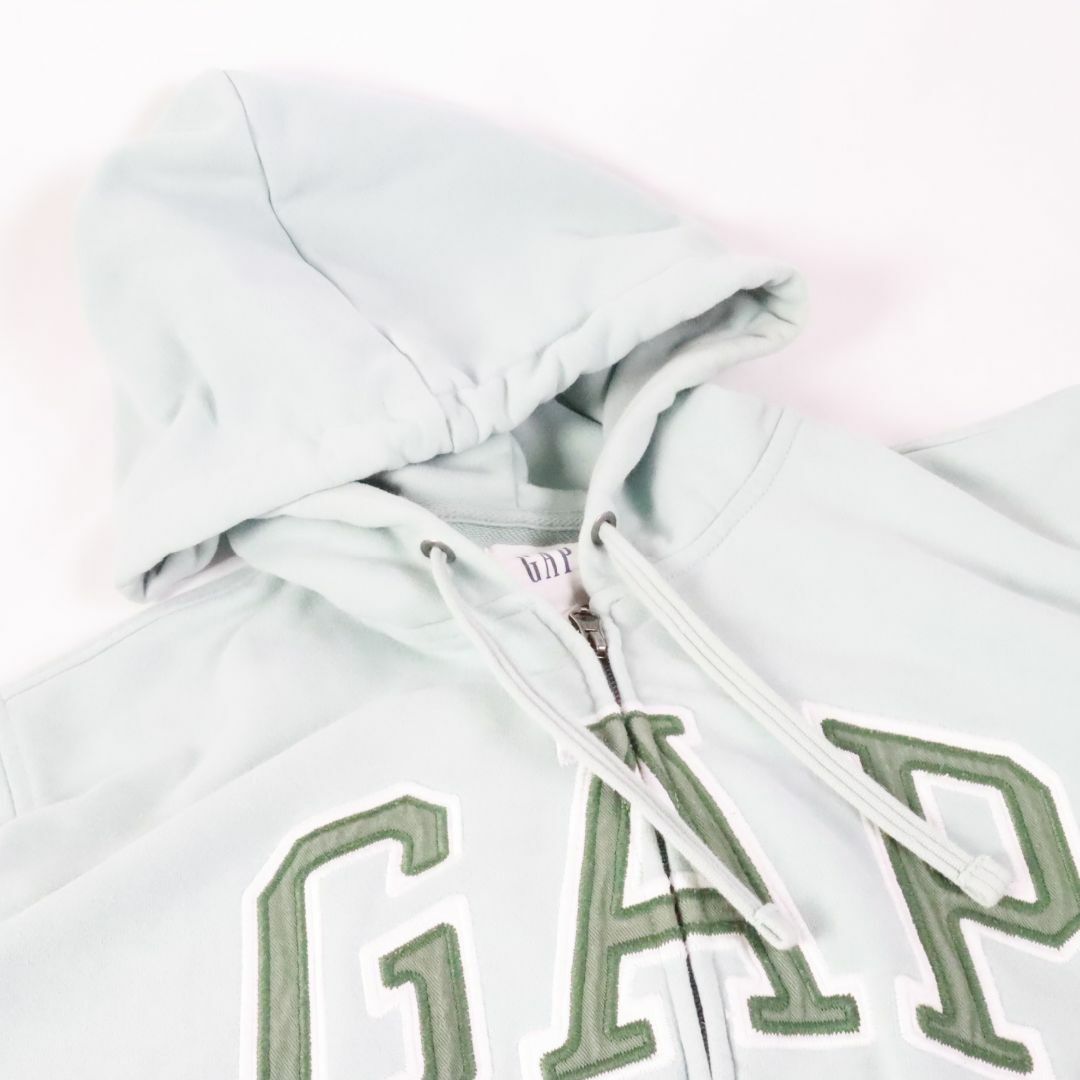 GAP(ギャップ)のGAP　ギャップ　ジップアップパーカー　緑　ミントグリーン　Ⅼ レディースのトップス(パーカー)の商品写真